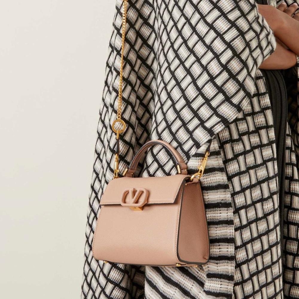 Vsling valentino garavani bag mini top handle bag nude neutral
